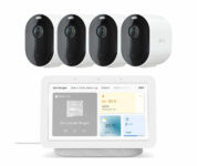Arlo Pro 4 Kabelloses 2K-Überwachungssystem mit 4 Kameras + gratis Google Nest Hub (2. Generation)